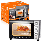 Cuptor Electric HALEY HY-5160, 2800W, 60L – Negru/Argintiu, Încălzire 360°, Rotisor, Timer, 4 Tuburi, Operare Simplă