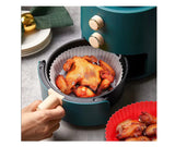 Tava pentru Air Fryer din Silicon, 18.3 cm, Gri, AT PERFORMANCE®, O Solutie Practica si Versatila pentru Gatitul Sanatos