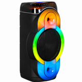 Boxă Portabilă Karaoke KOLAV D1238, 12", 400W, Bass Puternic, Bluetooth, 2 Microfoane Wireless, RGB LED, USB/TF/AUX, Telecomandă, Acumulator Reîncărcabil