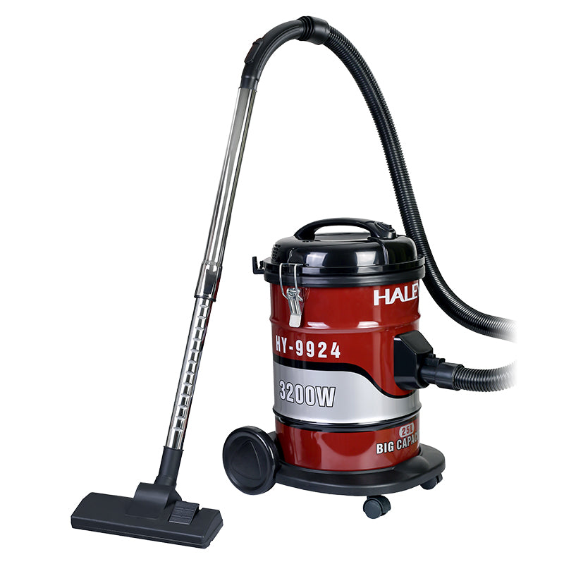 Aspirator Profesional HALEY HY-9924, 3200W, Capacitate 25L, Recipient Inox, pentru Suprafețe Uscate