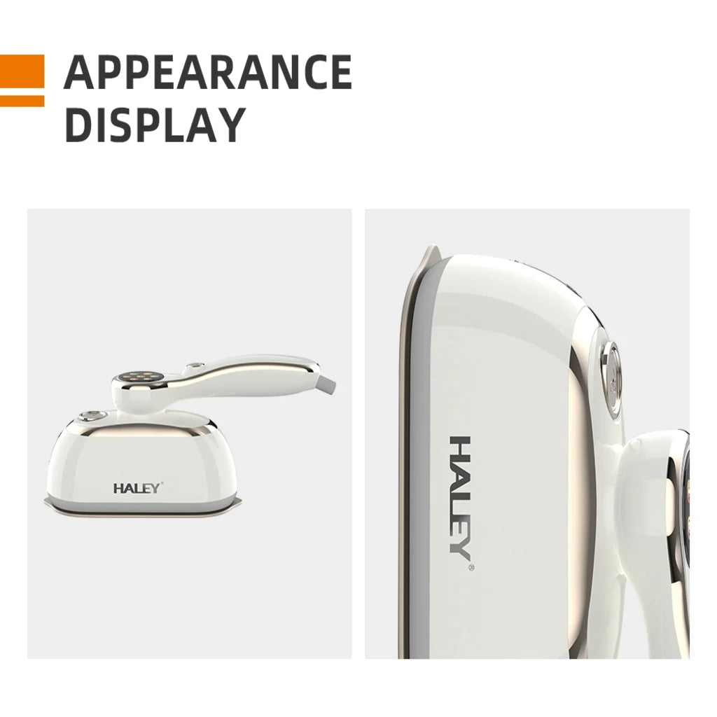 Steamer HALEY HY-2004, 2000W, Rezervor 150 ml, Talpă Inox, Încălzire Rapidă, Abur Continuu, Portabil, Ideal pentru voiaj, Alb