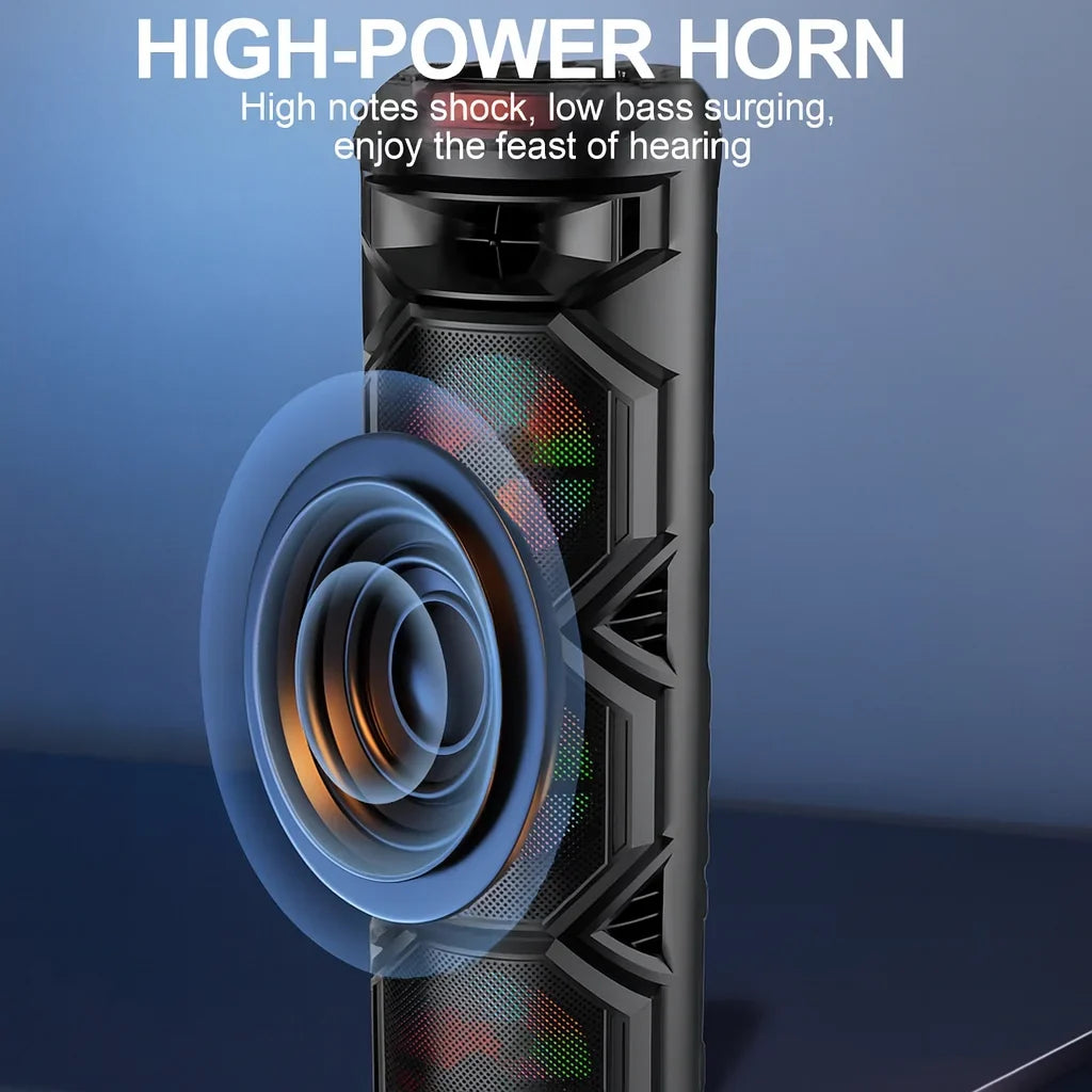 Boxă Portabilă AT Performance ZQS8301, 3×8”, Bluetooth 5.0, Lumini LED, Microfon Wireless