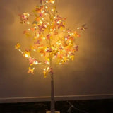 Pom Artificial cu LED-uri și Fluturi Colorați