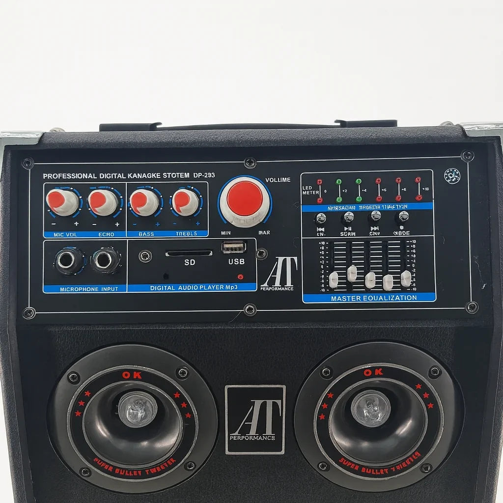 Sistem Audio Profesional AT-283 cu Bluetooth, USB, Radio FM și Karaoke – 1000W