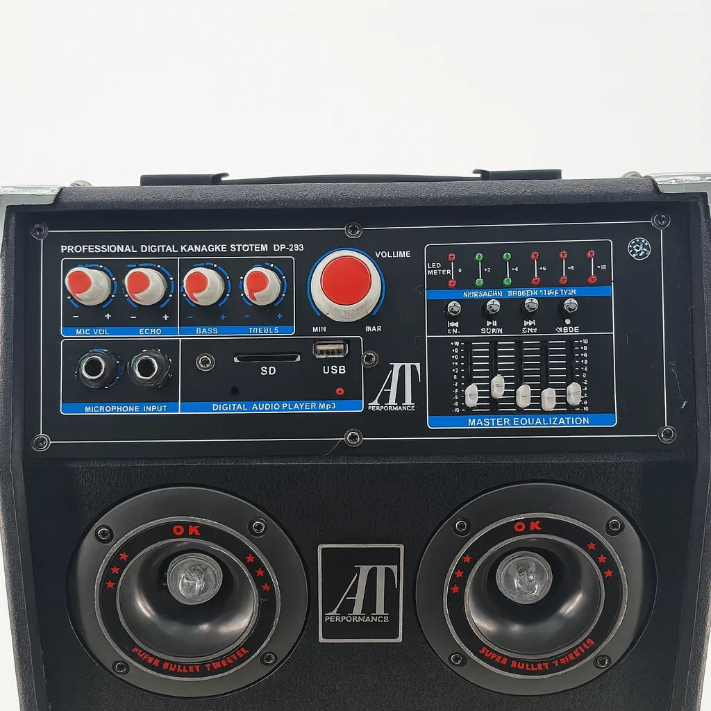Sistem Audio Profesional AT-283 cu Bluetooth, USB, Radio FM și Karaoke – 1000W