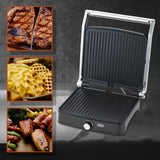 Grill Electric Haley HY-8609, 2000W, Plăci Antiaderente, Deschidere 180°
