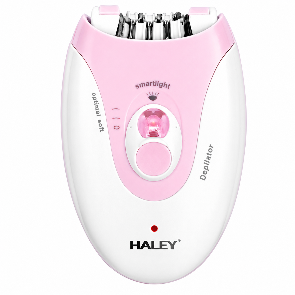 Epilator Electric pentru Femei HALEY HY-6501, 36 Pensete, 2 Trepte de Viteză, Lumină LED, Sistem de Masaj, Acumulator Reîncărcabil, Alb/Roz