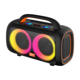 Boxă Portabilă Bluetooth Sing-e ZQS-L19, Karaoke, 1400W, 2 Microfoane Wireless Incluse, RGB LED, USB, TF Card, FM Radio, TWS, Acumulator Reîncărcabil, Negru