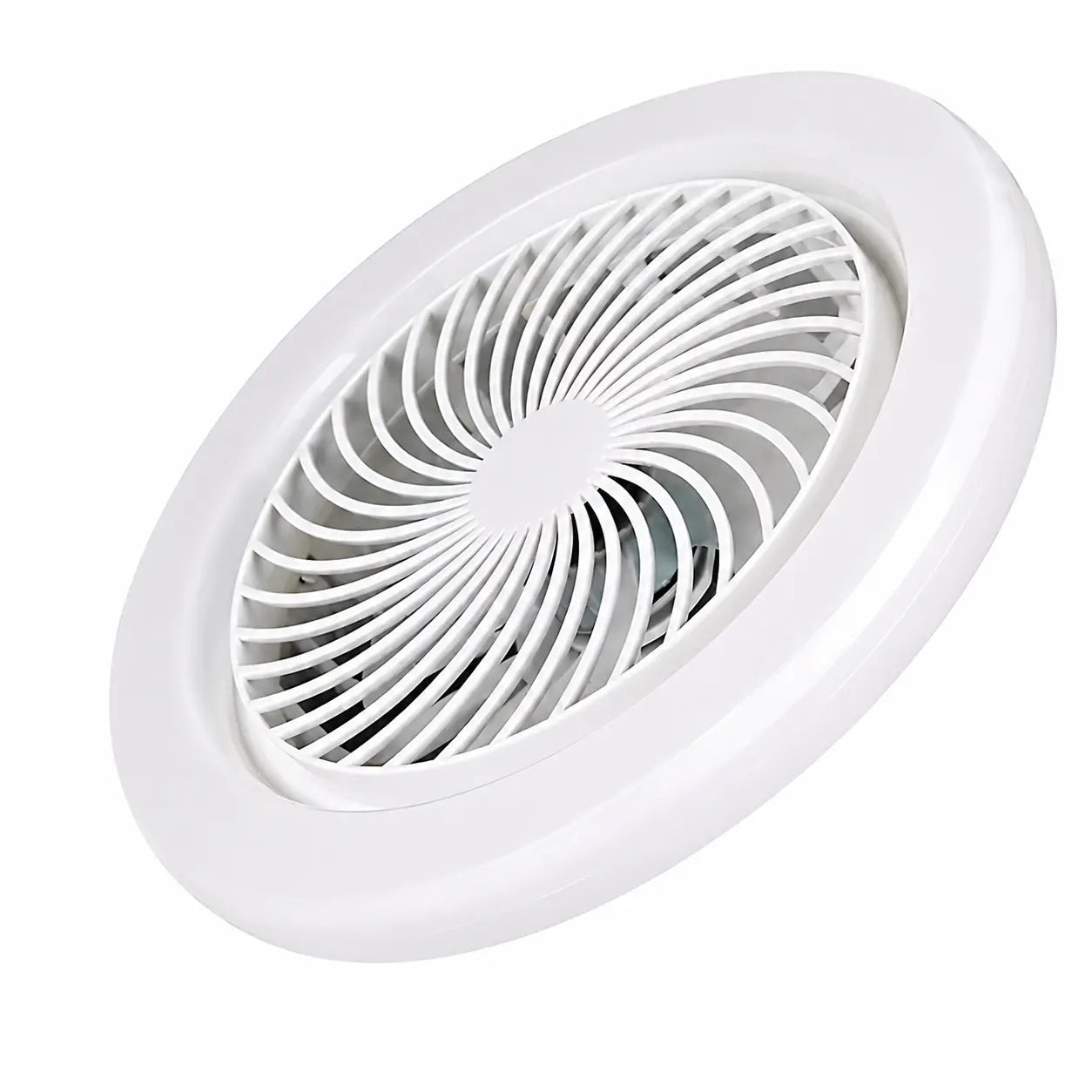 Ventilator de Tavan cu LED și Telecomandă E27 – Bec Ventilator 2 în 1, 3 Trepte de Lumină, 3 Viteze, Economie de Energie, Alb