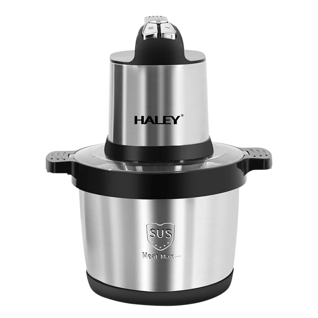 Tocător Electric HALEY HY-1248, 1500W, Bol Inox 8L, 4 Lame din Oțel Inoxidabil, 3 Trepte de Viteză, pentru Carne și Legume