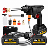 Pistol de Spălat cu Presiune Portabil AT PERFORMANCE®, 2 Acumulatori 36V, Pulverizator pentru Spumă, Autoabsorbție, Set Complet