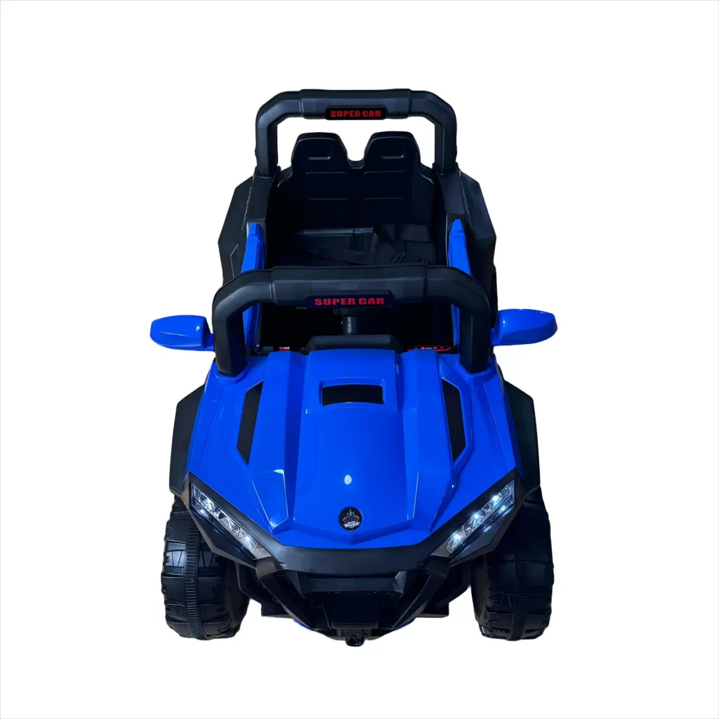Mașină Electrică KIDOO pentru Copii 4x4 cu Telecomandă 2.4G, 12V, 2 Motoare 380, Faruri LED, Centură de Siguranță, Suspensie, MP3, Albastru