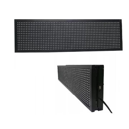 Reclama Luminoasa 200 x 40 cm, LED RGB, Cod QR, Vizualizare 120°, Wi-Fi, afisaj mesaj programabil, exterior