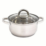 Set Oale din Inox 3 Piese cu Capace din Sticlă – Compatibile Inducție, Rezistente și Durabile