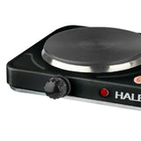 Plită Electrică HALEY cu 2 Zone de Gătit – 2000W, Timer, Protecție la Supraîncălzire, Design Inoxidabil Elegant, Negru