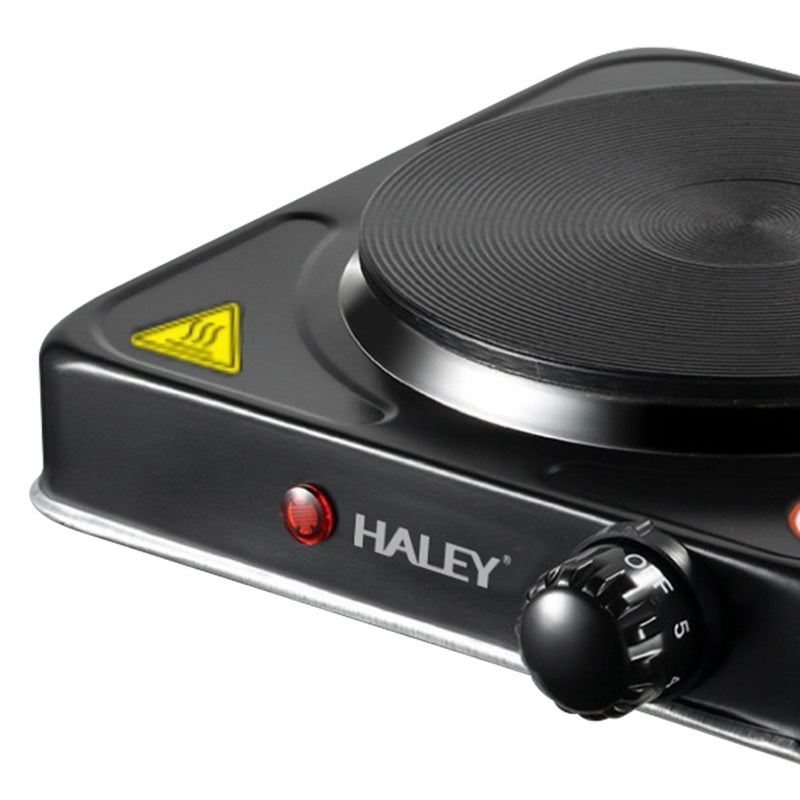 Plită Electrică HALEY cu 1 Zonă de Gătit – 1000W, Protecție la Supraîncălzire, Design Compact din Oțel Inoxidabil
