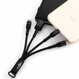 Cablu 3 în 1 KLGO S-670 USB – Type-C, Micro USB & Lightning, Încărcare Rapidă 2A