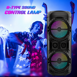 Boxă Portabilă Karaoke Sing-e ZQS12201, 400W, Bluetooth, Dual 12", Microfon Wireless Inclus, LED RGB, USB/TF/AUX, Radio FM, Acumulator Reîncărcabil