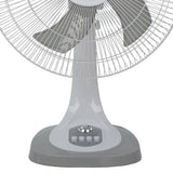 Ventilator de Masă HALEY HY-6018, 16 Inch, 5 Pale, 3 Trepte de Viteză, Oscilație Orizontală, Motor Puternic și Silențios, Alb