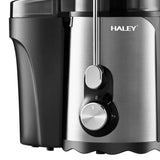 Storcător Electric de Fructe și Legume HALEY HY-2901, 1000W, Gură de Alimentare 70 mm, 3 Trepte de Viteză + Pulse, Recipient Suc 600 ml, Recipient Pulpă 1,5 L, Filtru Inox, Argintiu/Negru