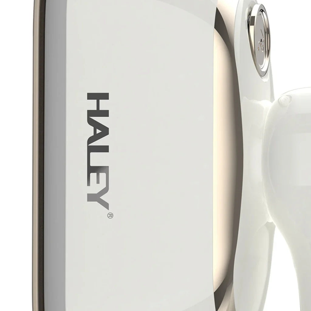 Steamer HALEY HY-2004, 2000W, Rezervor 150 ml, Talpă Inox, Încălzire Rapidă, Abur Continuu, Portabil, Ideal pentru voiaj, Alb