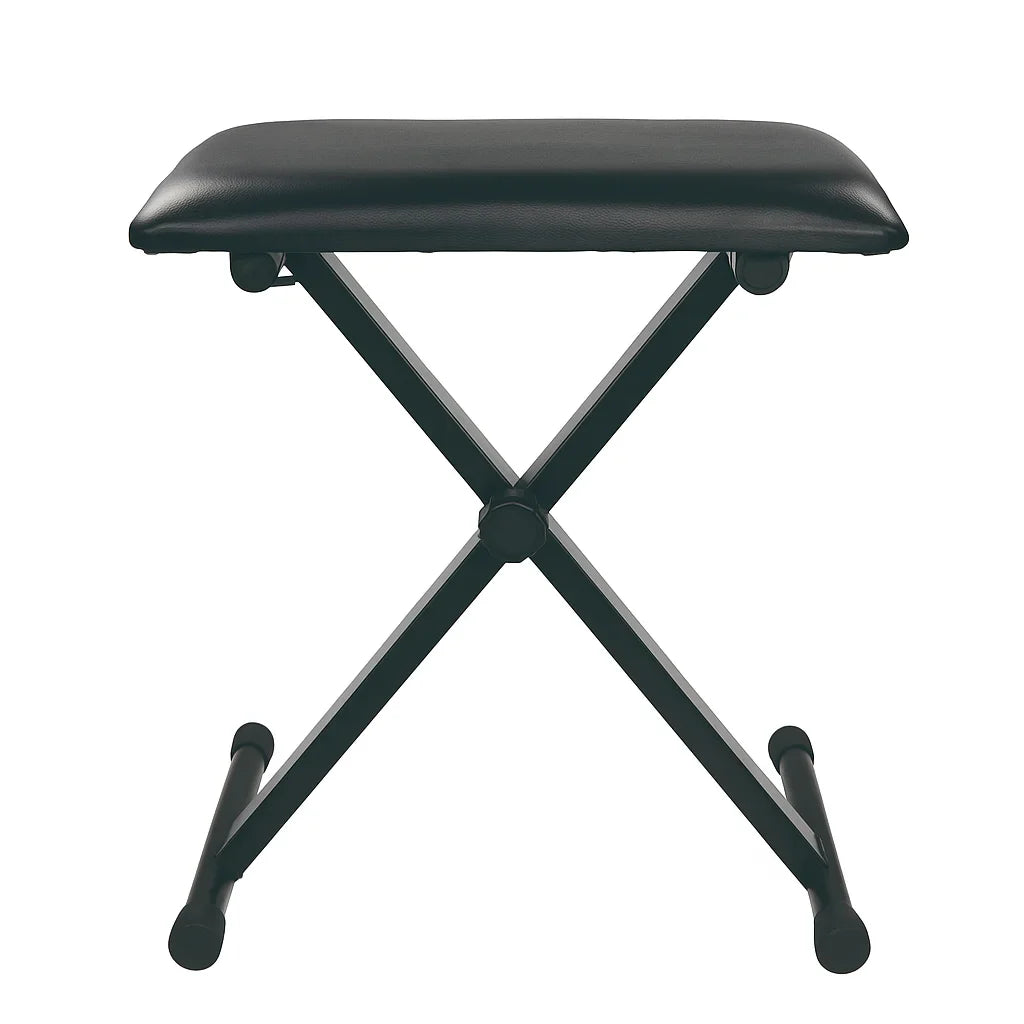 Scaun pentru Orga cu Inaltime Reglabila, Confort Sporit, Design Stabil, 52 / 55 / 57 cm, Pliabil, Usor de Depozitat, Protectie Podea, Negru