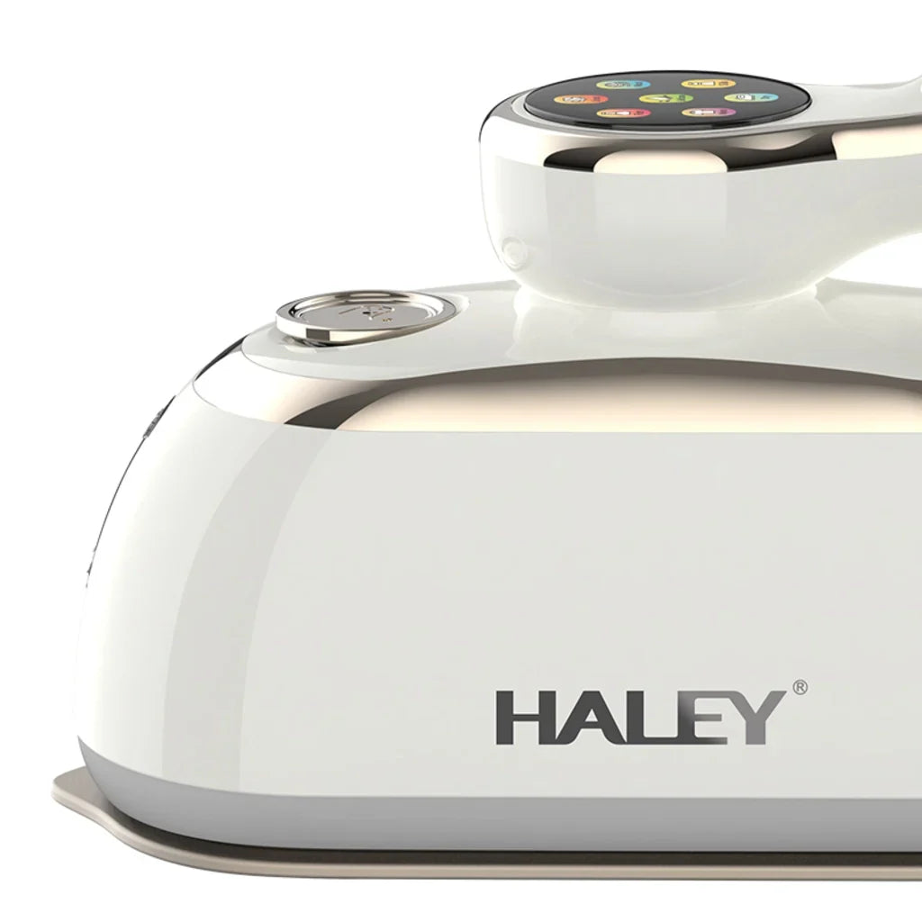 Steamer HALEY HY-2004, 2000W, Rezervor 150 ml, Talpă Inox, Încălzire Rapidă, Abur Continuu, Portabil, Ideal pentru voiaj, Alb