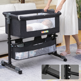 Pătuț Reglabil și Portabil 6 în 1 KIDOO® pentru Bebe – Saltea, Plasă Anti-Țânțari și Coș de Depozitare