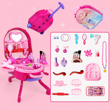 Set de Joacă Machiaj pentru Fetițe AT Performance®, 36 Piese, Valiză 2 în 1 Transformabilă, Accesorii Cosmetice de Jucărie, Roz, 3+ Ani