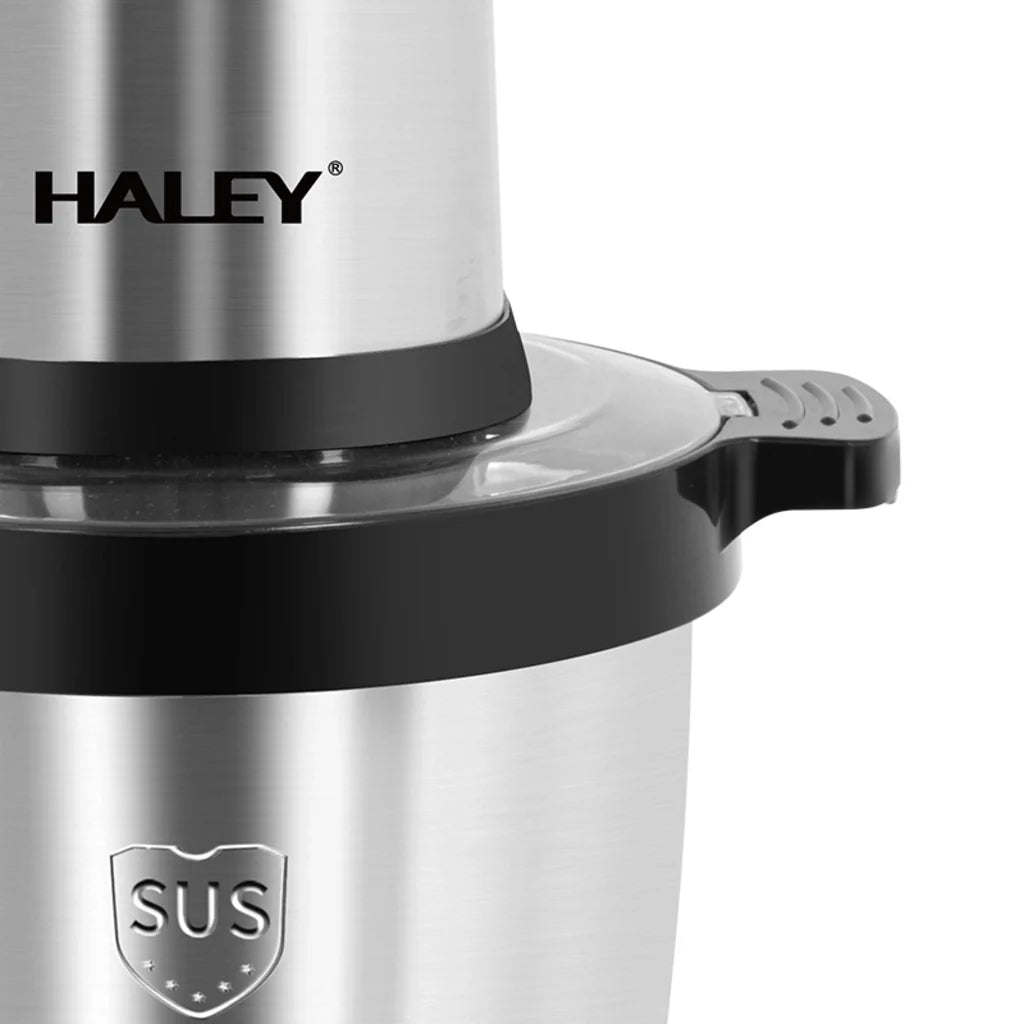Tocător Electric HALEY HY-1248, 1500W, Bol Inox 8L, 4 Lame din Oțel Inoxidabil, 3 Trepte de Viteză, pentru Carne și Legume