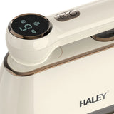 Fier de călcat vertical cu aburi HALEY HY-2005, 2000W, Ecran Digital LED, Talpă din Inox, Rezervor 150 ml, Încălzire Rapidă, Alb