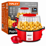 Aparat pentru Popcorn HALEY® HY-6202, 700W, 60g, Tehnologie cu Aer Cald, Fără Ulei, Popcorn în 3 Minute