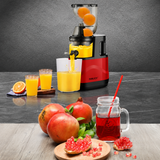 Storcător cu Presare Lentă Haley HY-604, 200W, Slow Juicer, Recipient Suc 300 ml, Recipient Pulpă 300 ml, Filtru Inox cu Micropori, Roșu