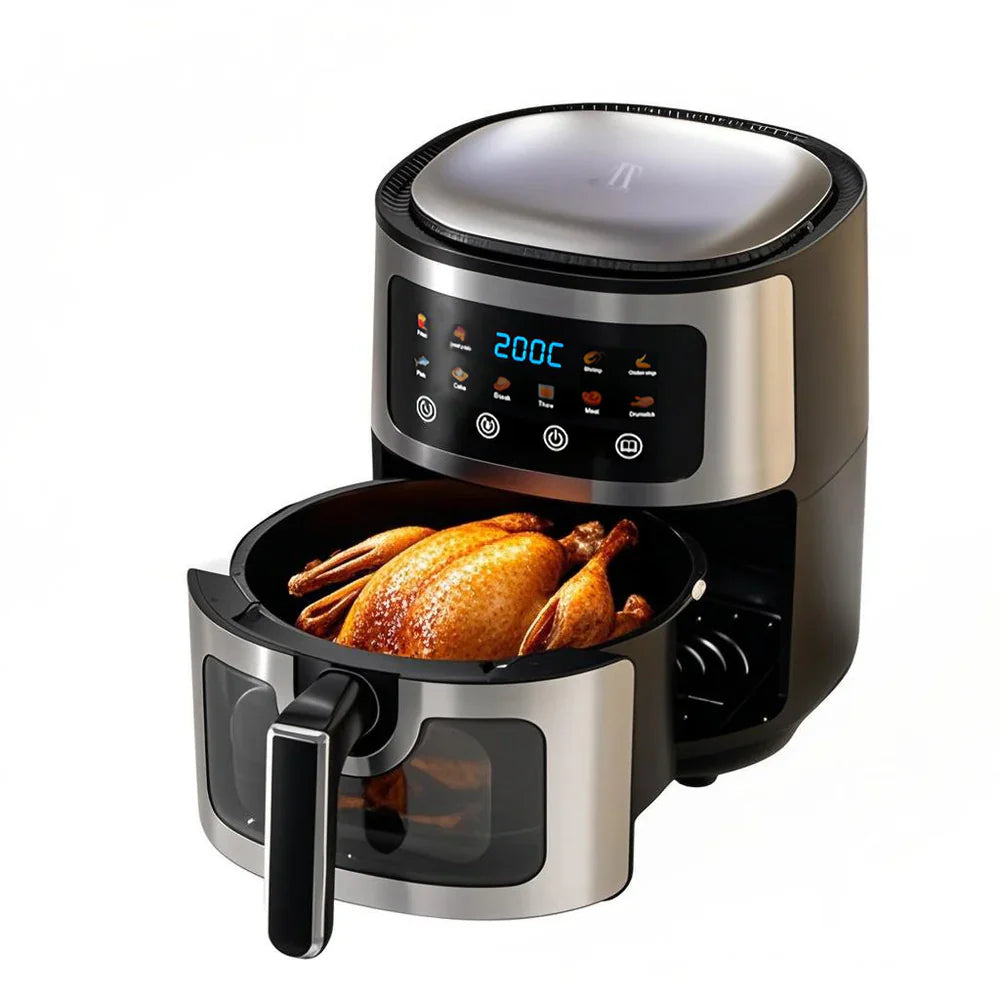 Pachet Friteuză cu Aer Cald AT PERFORMANCE® 8L + Mixer Haley 500W – Set Premium Bucătărie + BONUS 100 Hârtii de Copt