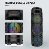 Boxă Portabilă Bluetooth Sing-e ZQS8308 400W PMPO, Acumulator 6000mAh, Microfon Wireless Inclus, RGB LED, TWS, FM Radio, USB, TF Card, Telecomandă, Karaoke