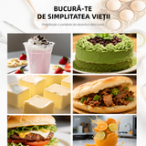 Blender vertical de mână HALEY HY-1121, 1200W, 2 viteze, motor DC, lame din oțel inoxidabil, funcție anti-stropire