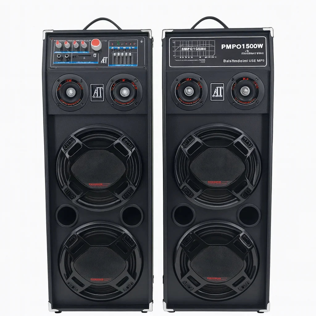 Boxe Profesionale AT Performance AT-288, 1500W, Bluetooth, USB, FM, Microfon Wireless