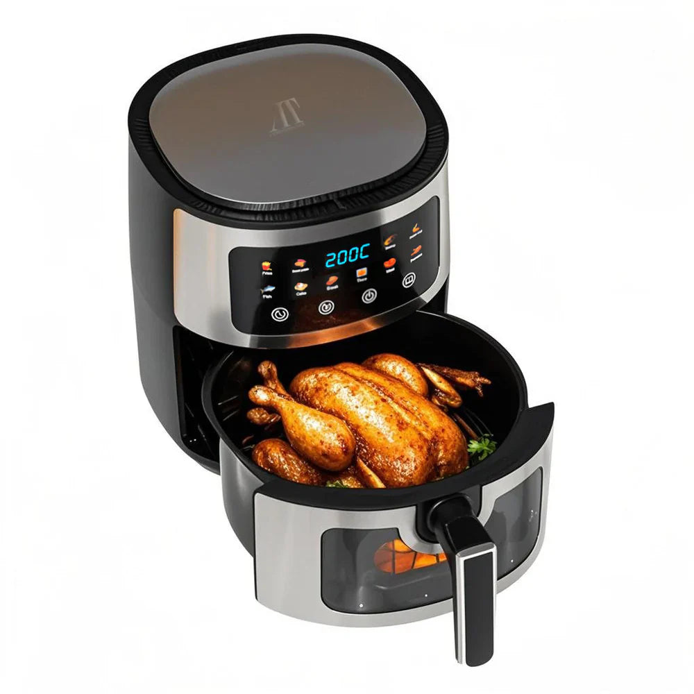 Pachet Friteuză cu Aer Cald AT PERFORMANCE® 8L + Mixer Haley 500W – Set Premium Bucătărie + BONUS 100 Hârtii de Copt