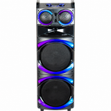 Boxă Karaoke AT PERFORMANCE® Portabilă 21200W PMPO, 2 x 12", Bluetooth, 2 Microfoane Wireless, RGB LED