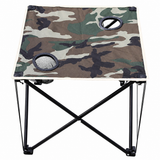 AT PERFORMANCE® Set Camping Pliabil cu Masă și 2 Scaune Camuflaj, Geantă Inclusă, Suportă 100 kg, Model AT-2072