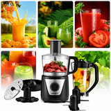 Robot de Bucătărie HALEY® HY-1325, 8 în 1, 1500W, Blender 1.5L, Procesor 1L, 2 Viteze + Pulse, Lame Inox