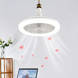 Ventilator de Tavan cu LED și Telecomandă E27 – Bec Ventilator 2 în 1, 3 Trepte de Lumină, 3 Viteze, Economie de Energie, Alb