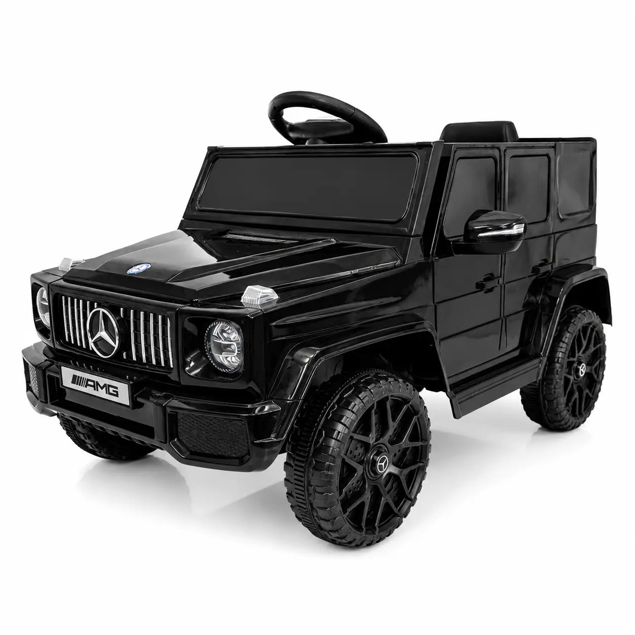 Mașină Electrică pentru Copii Tip SUV 4x4 Premium, Design Inspirat Mercedes G-Class AMG, 12V, Lumini LED, Muzică, Negru