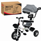 Tricicletă Evolutivă Kiddo KD-X06, Scaun Rotativ 360°, Copertină UV, Roți din Cauciuc, 9 Luni – 6 Ani
