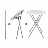 Masă Înaltă Pliabilă AT PERFORMANCE® AT-2061, Ø80 cm, 110 cm Înălțime, Husă Elastică Inclusă, Cadru Metalic