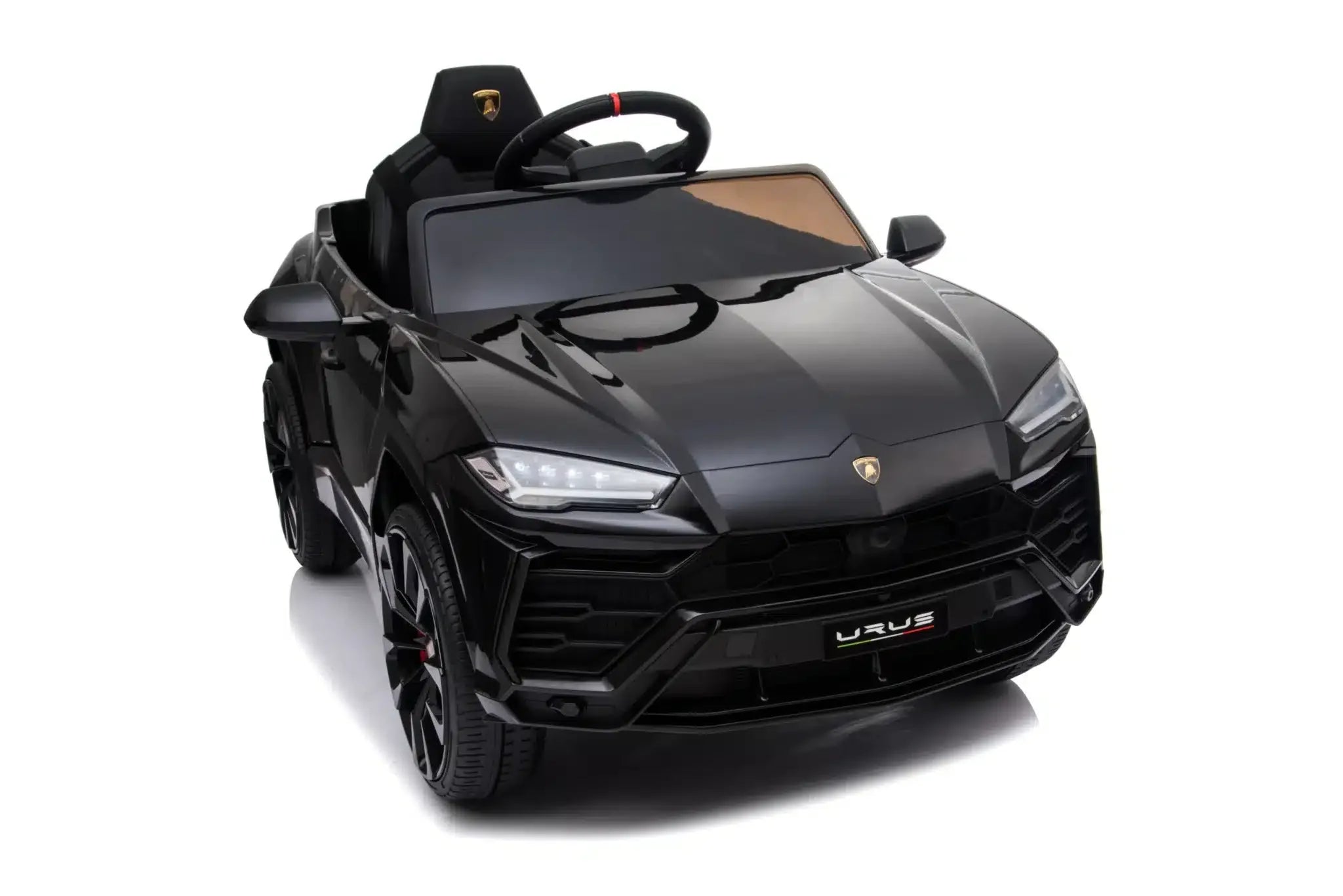 Mașinuță electrică Lamborghini Urus oficial licentiata, KIDOO, 37–96 luni, 12V 4.5Ah, 2 motoare 25W, telecomandă 2.4G, volan multifuncțional cu muzică, MP3, USB, TF, FM Radio, 105×65×52 cm