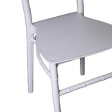Scaun Elegant AT PERFORMANCE® Chiavari, din Policarbonat, Rezistent la Umiditate, Fără Brațe, Alb, 38 x 37 x 88.5 cm