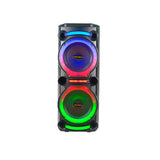 Boxă Karaoke Portabilă KOLAV-M2212, 400W RMS, 2x12", Bluetooth, 2 Microfoane Wireless, RGB LED, TWS, USB-C, TF Card, Telecomandă Inclusă