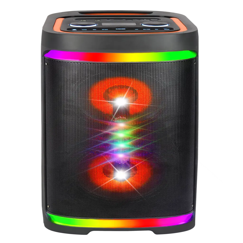 Boxă Karaoke Portabilă KOLAV-M2854 400W PMPO, 2x8", Bluetooth, Microfon Wireless Inclus, RGB LED, TWS, USB-C, TF Card, Telecomandă și Xtra Bass