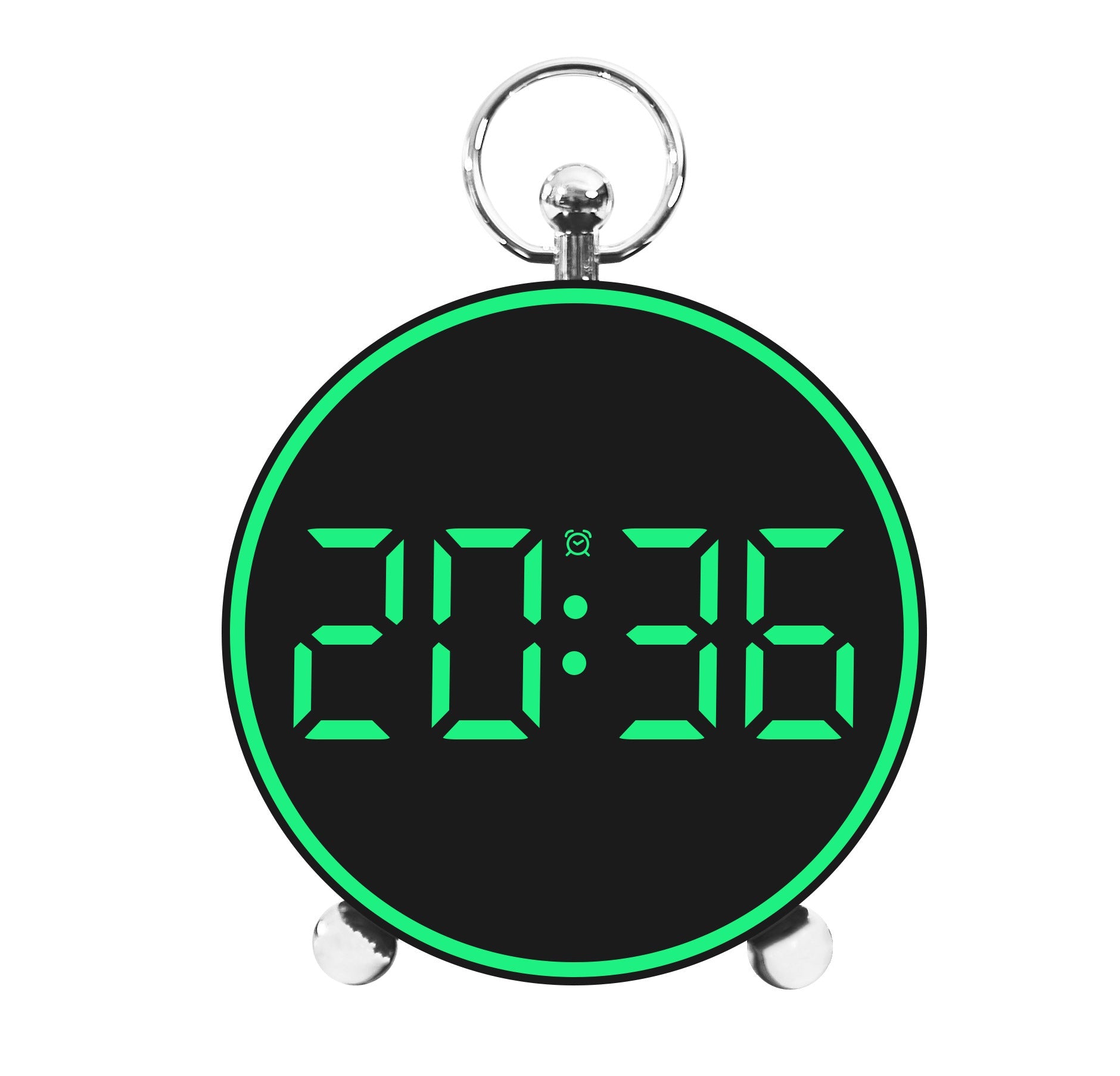 Ceas Digital AT PERFORMANCE®, de Masa sau Perete, cu Alarma, Snooze, Lumina LED, Mod Noapte, Control vocal, USB - Roz.